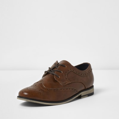 boys tan brogues