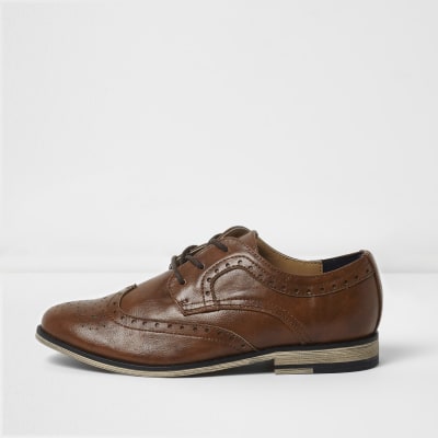 Boys tan brogues | River Island