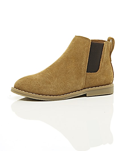 360 degree animation of product Boys tan brown chelsea boots frame-23