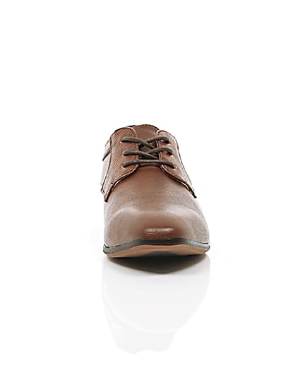 360 degree animation of product Boys tan brown pointed shoes frame-4