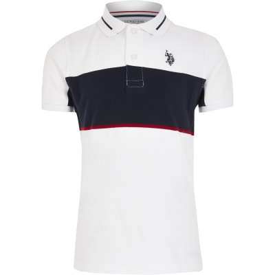 us polo assn white shirt