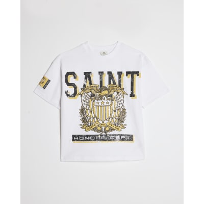 Boys White Club House Saint T-Shirt