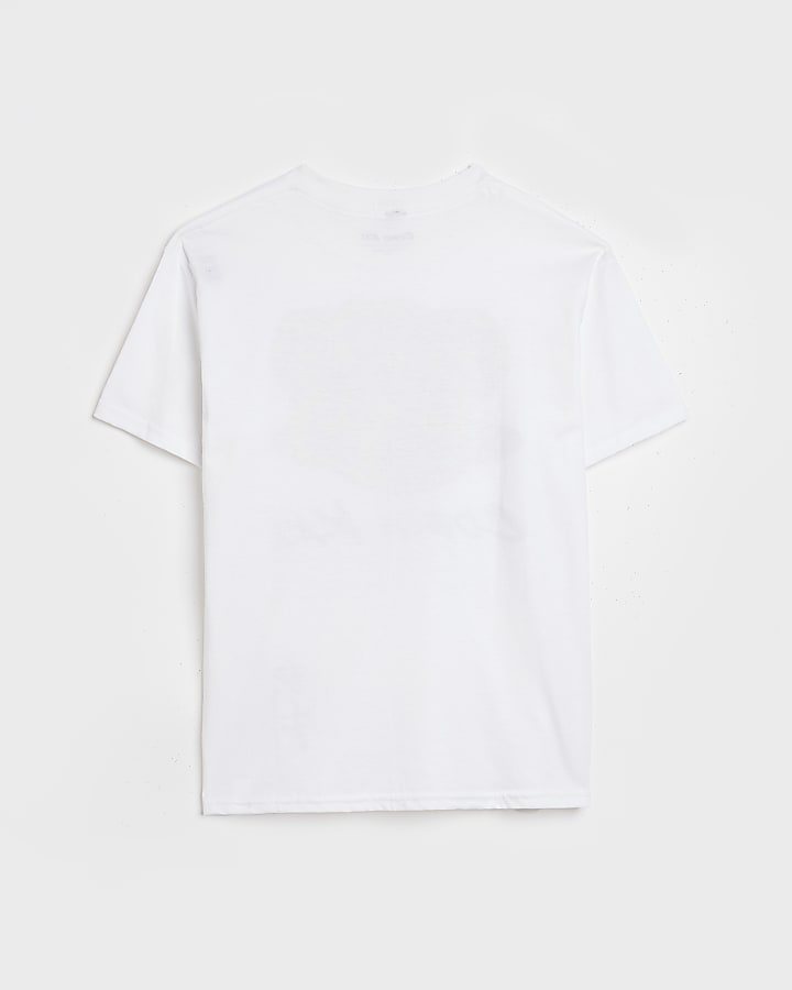 Boys white cobra print oversized t-shirt