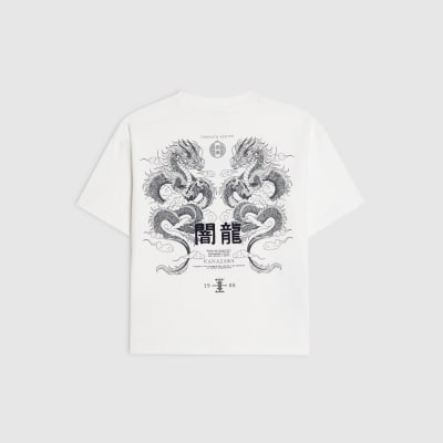 Boys White Kanazawa Dragon T-Shirt