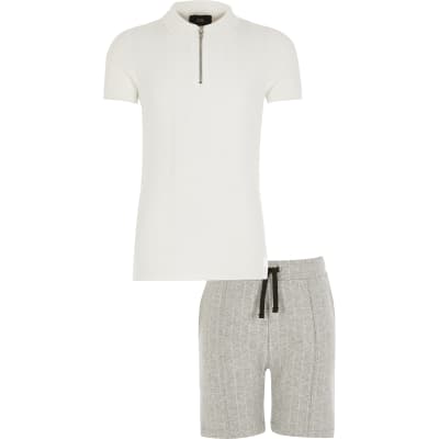 white polo shirt outfit