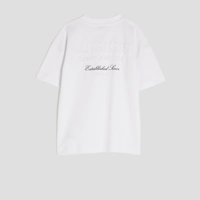 Boys White Luminis Back Print T-Shirt