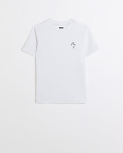 Boys White Maison Riviera Quilt T-shirt