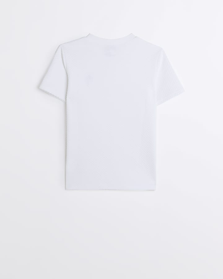 Boys White Maison Riviera Quilt T-shirt