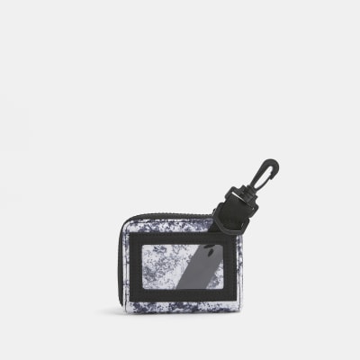 Boys white nylon marble wallet