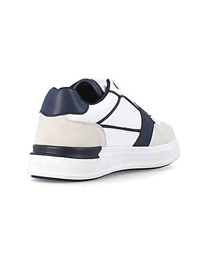 360 degree animation of product Boys white panelled trainers frame-11