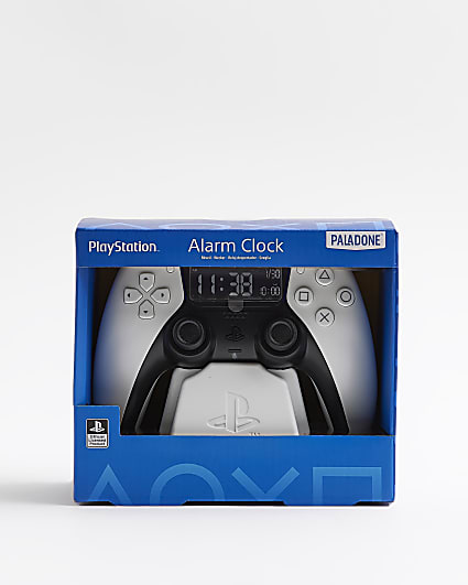 Boys White Playstation Alarm Clock Gift