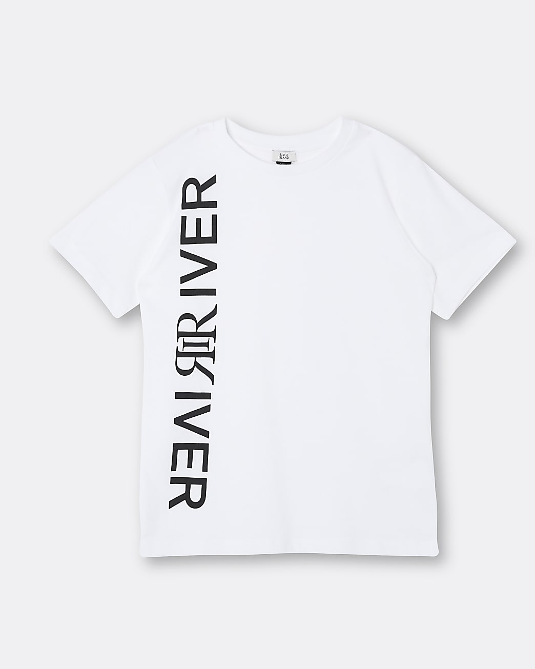 Boys white River print t-shirt