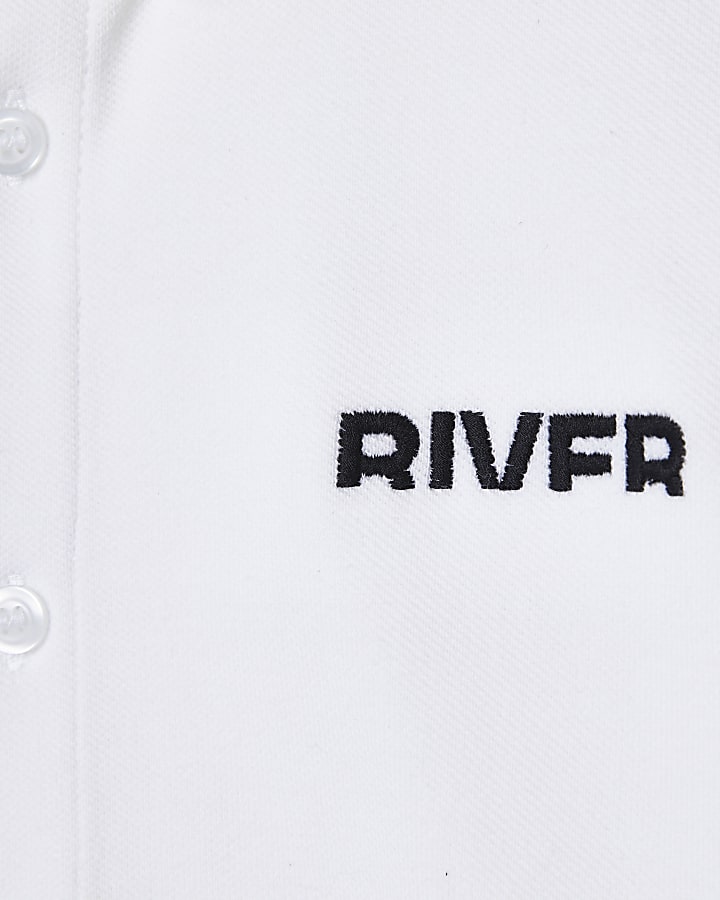 Boys white River shirts 2 pack