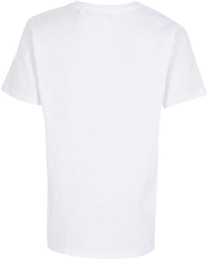 Boys white RVR chest print t-shirt