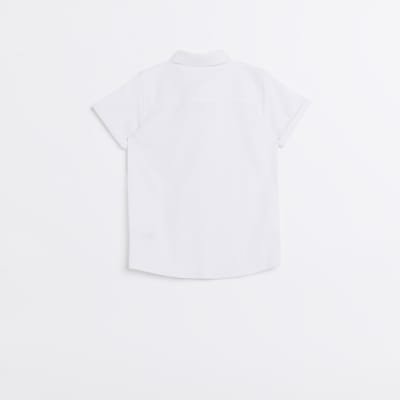 Boys White Short Sleeve Oxford Shirt