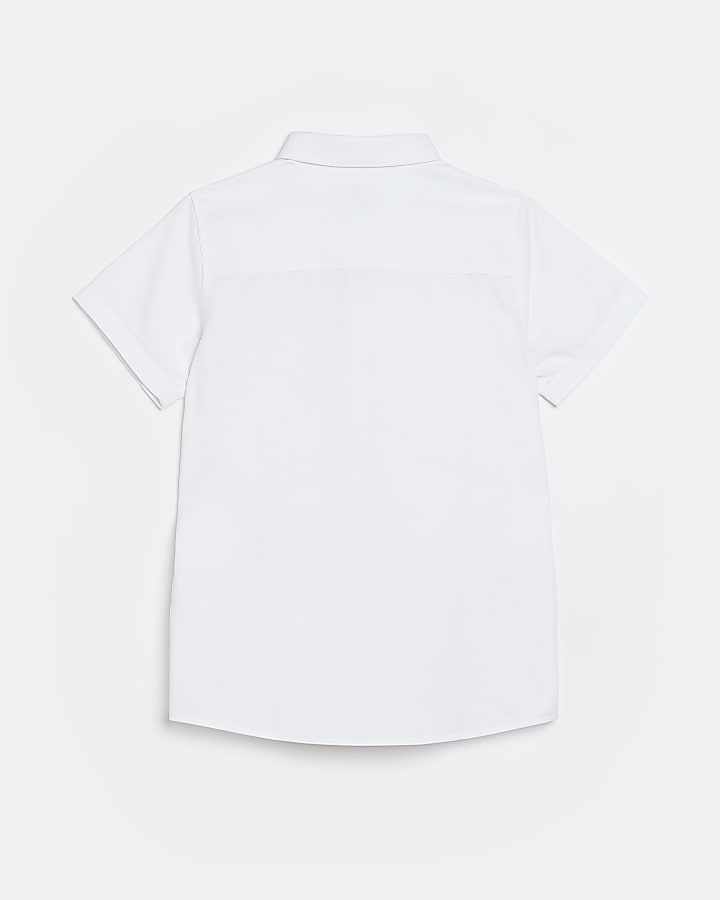 Boys white short sleeve oxford shirt