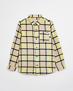 Boys Yellow Check Shirt