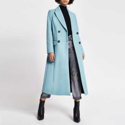 river island bright blue coat