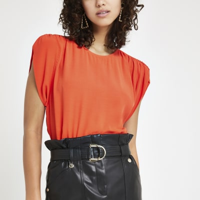 Bright orange short sleeve T-shirt