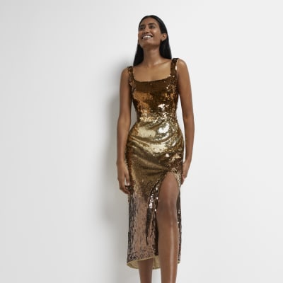 midi bodycon sequin dress