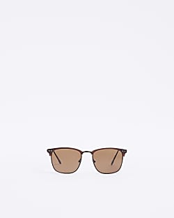 Bronze tinted lenses square sunglasses