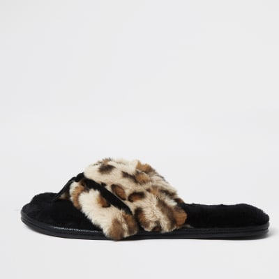 river island toe post slippers