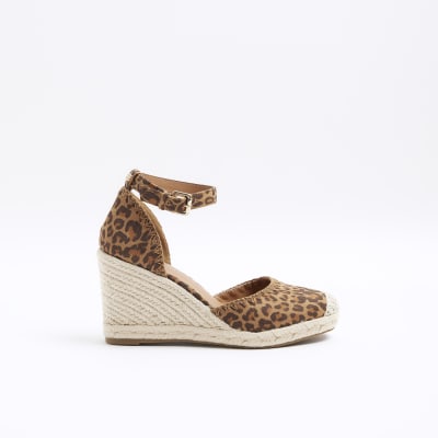 Leopard print espadrilles discount wedges