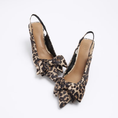 Gainor leopard print slingback clearance shoes