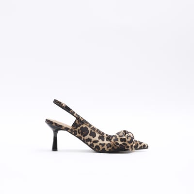 River island leopard print on sale mules