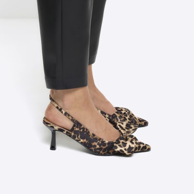 Slingback animal print store shoes