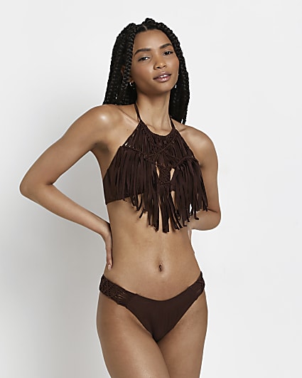 Brown bikini bottoms