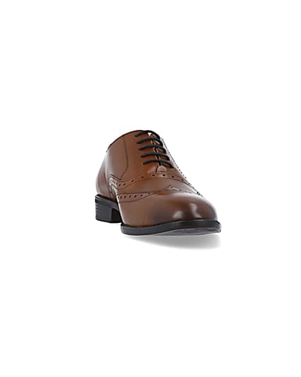 360 degree animation of product Brown brogue derby shoes frame-20