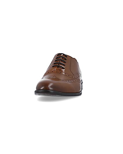 360 degree animation of product Brown brogue derby shoes frame-22