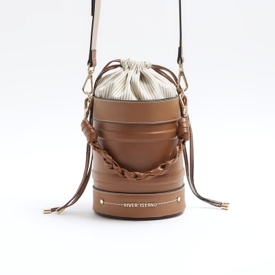 Brown bucket cross body bag | River Island