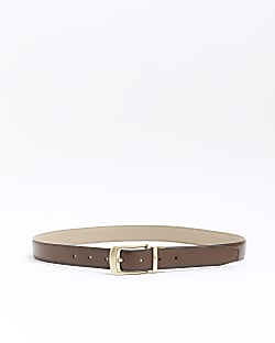 Brown buckle belt