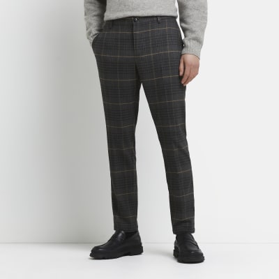 checkered suit pants mens