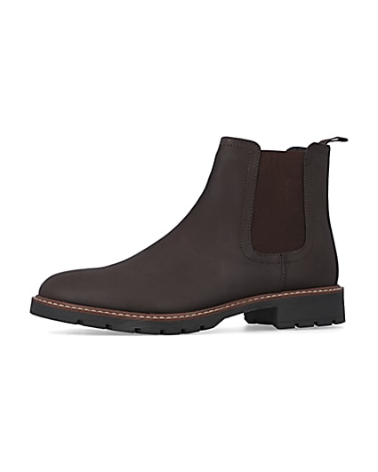 360 degree animation of product Brown Chelsea boots frame-2