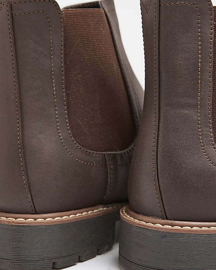 Brown Chelsea boots