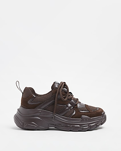 Brown chunky trainers