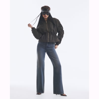 Cinch Waist Bomber Jacket