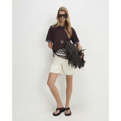 Cotton Whipstitch Trim T Shirt