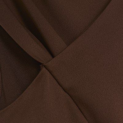 Brown cross front top