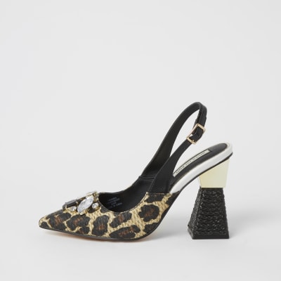 river island leopard sandals
