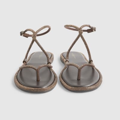 Women's Brown Sandals | Brown Leather & Suede | River Island