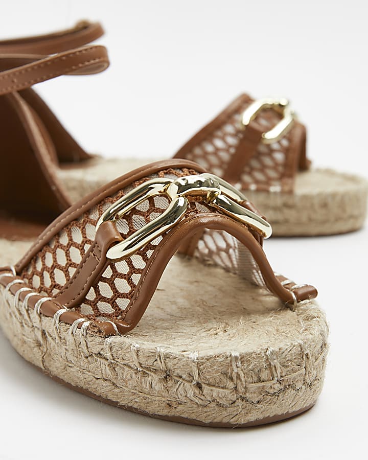 Brown espadrille sandals