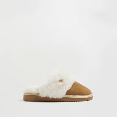 Brown faux fur suede | Island