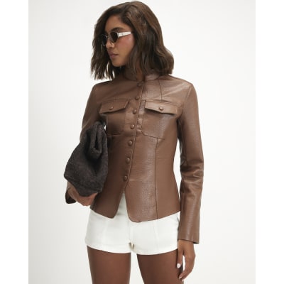 Faux Leather Drummer Jacket