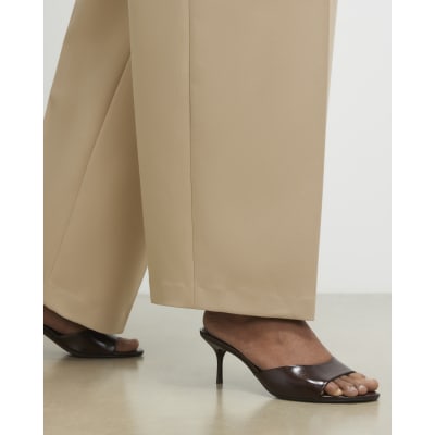 Faux Leather Mule Kitten Heels
