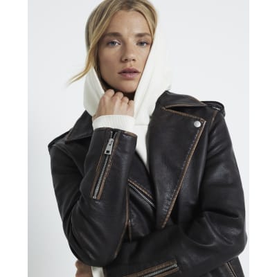 New Big & Tall Rocker Island Leather Jacket