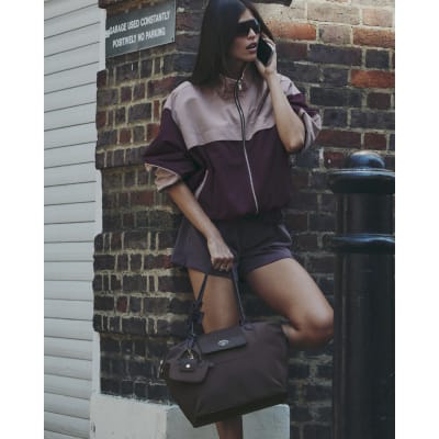 Brown Flap Over Shopper Bag
